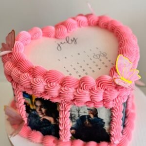 Heart Shape Photo Cake